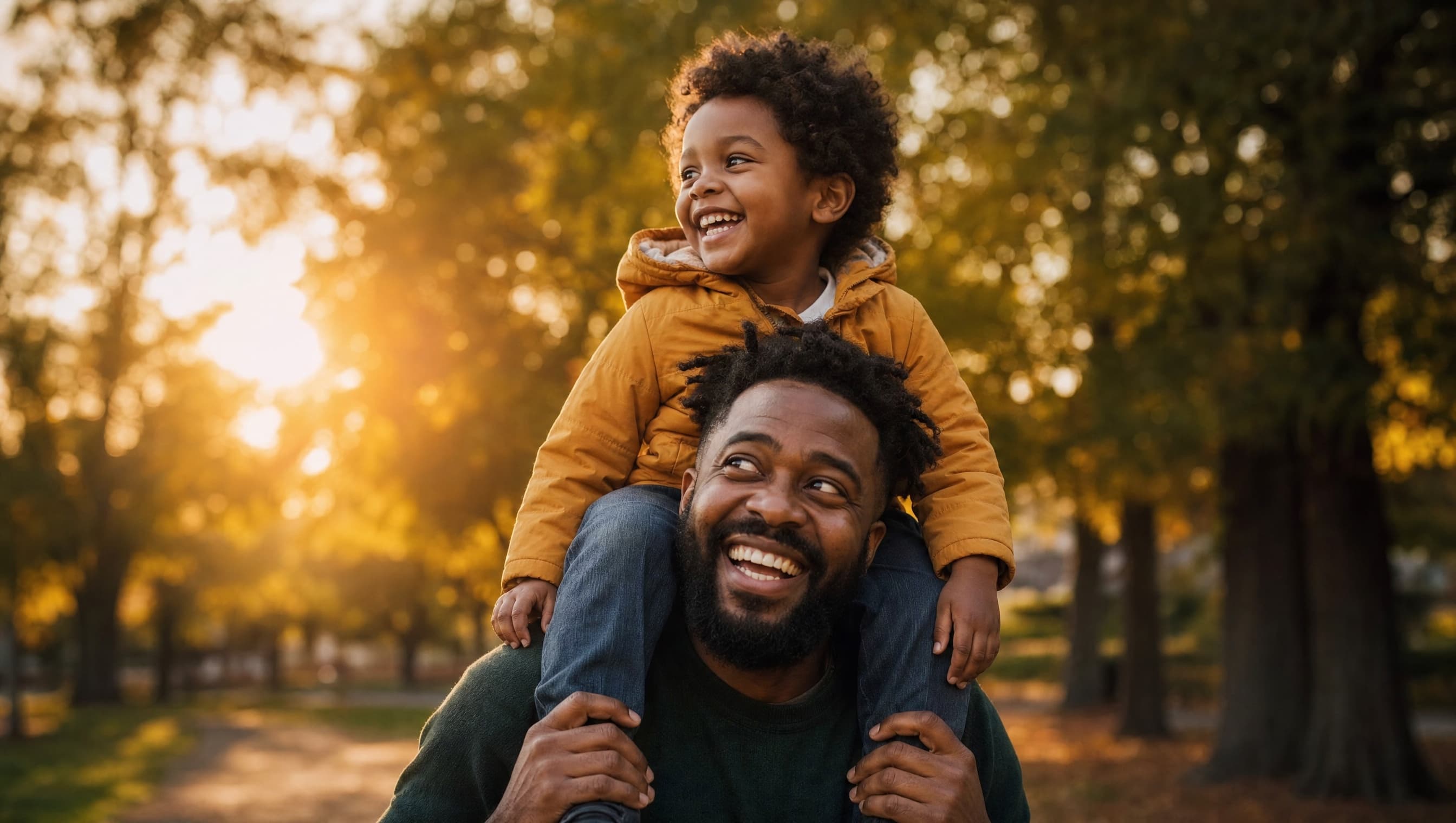A father laughing with his child, co-parenting at peace with CommonGround